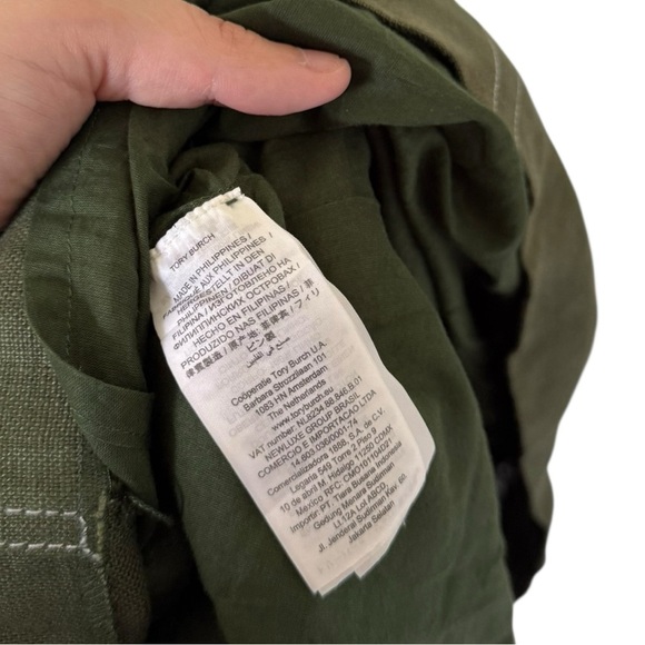 Tory Burch Nadia Green Linen Shift Dress - Picture 11 of 12